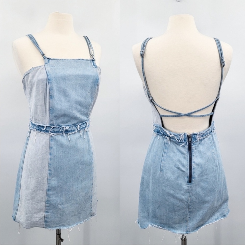 Zara Distressed Denim Dress